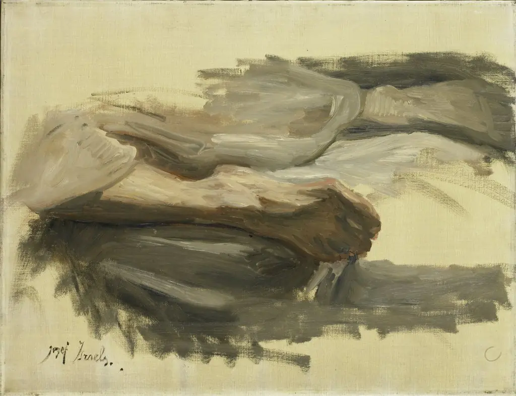 Saul's Legs, by Jozef Israëls, oil, 1900