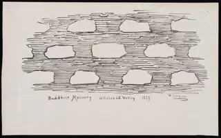 Buddhist Masonry, Jellalabad Valley, by William R.I. F.R.G.S. Simpson, 1879