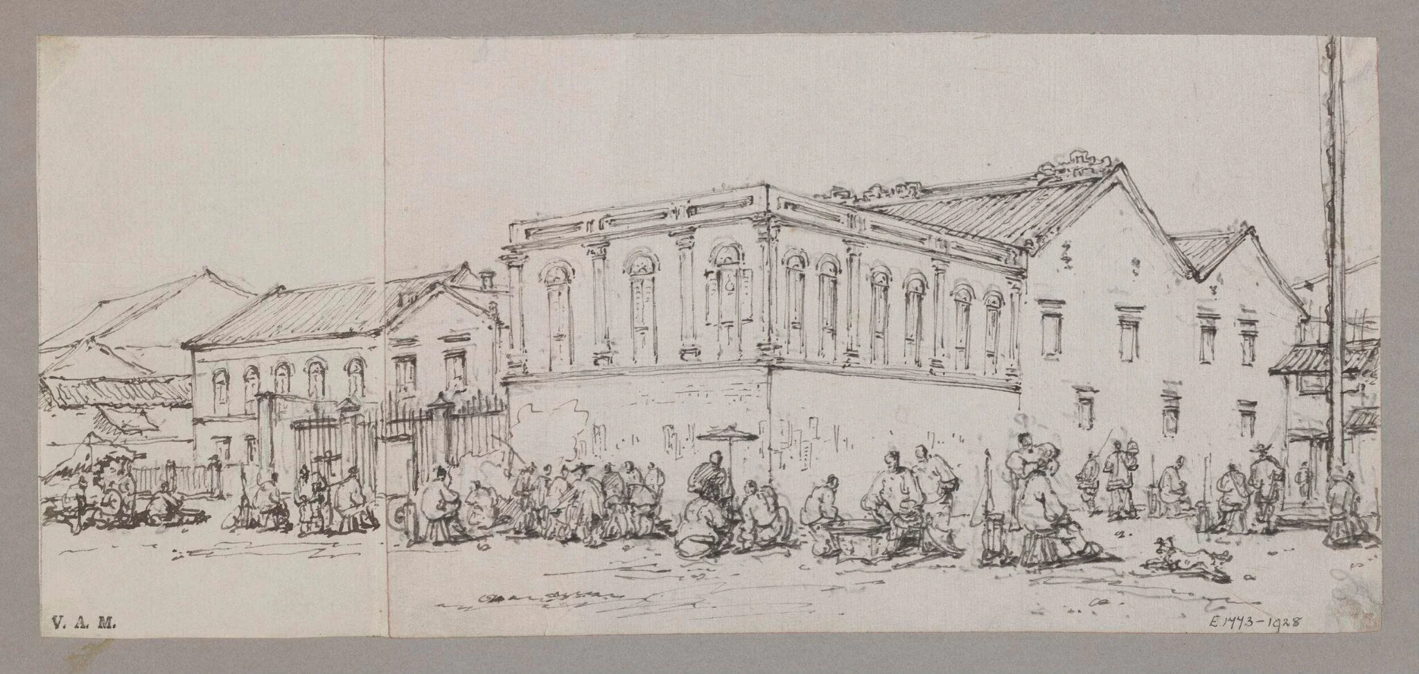 Minqua's house, and entrance to China Street, Canton, detail
