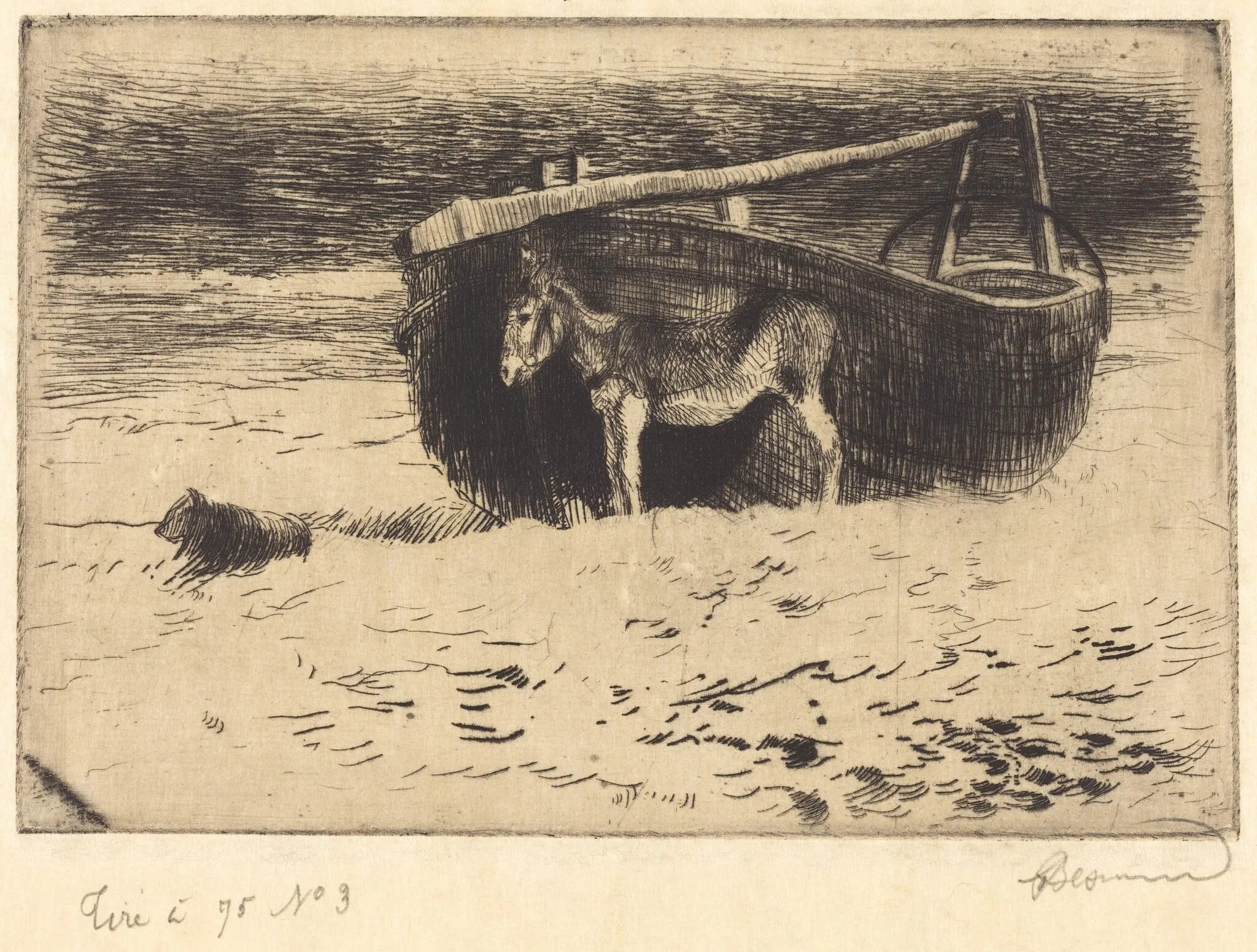 Small Donkey at Berck (Un petit ane à Berck), detail
