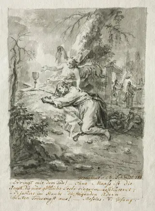 Christ on the Mount of Olives, by Martin Johann Schmidt, 1788