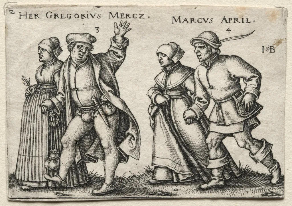 The Village Wedding:  Her Gregorius Mercz, by Sebald Beham, 1546