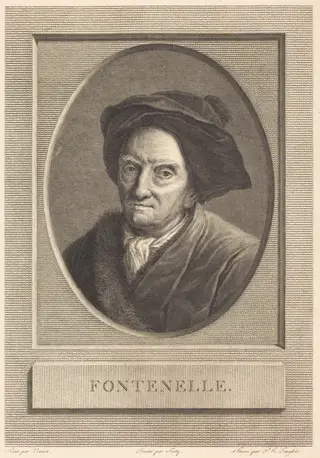 Fontenelle, by Pierre Gabriel Langlois, ink, 1796