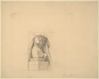 Study of a Plaster Torso, by Kenyon Cox, graphite, 1888