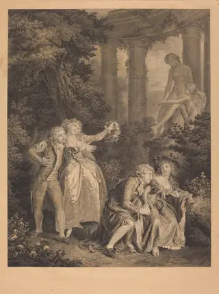 Le Serment, by Charles-Clement Bervic, ink, 1789