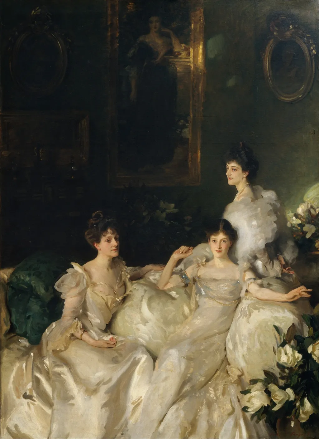 The Wyndham Sisters: Lady Elcho, Mrs. Adeane, and Mrs. Tennant, by John Singer Sargent, oil, 1900