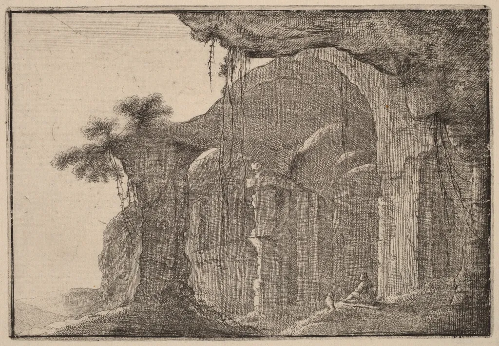 Ruins of an Amphitheater, by Gilles Neyts, ink, 1655
