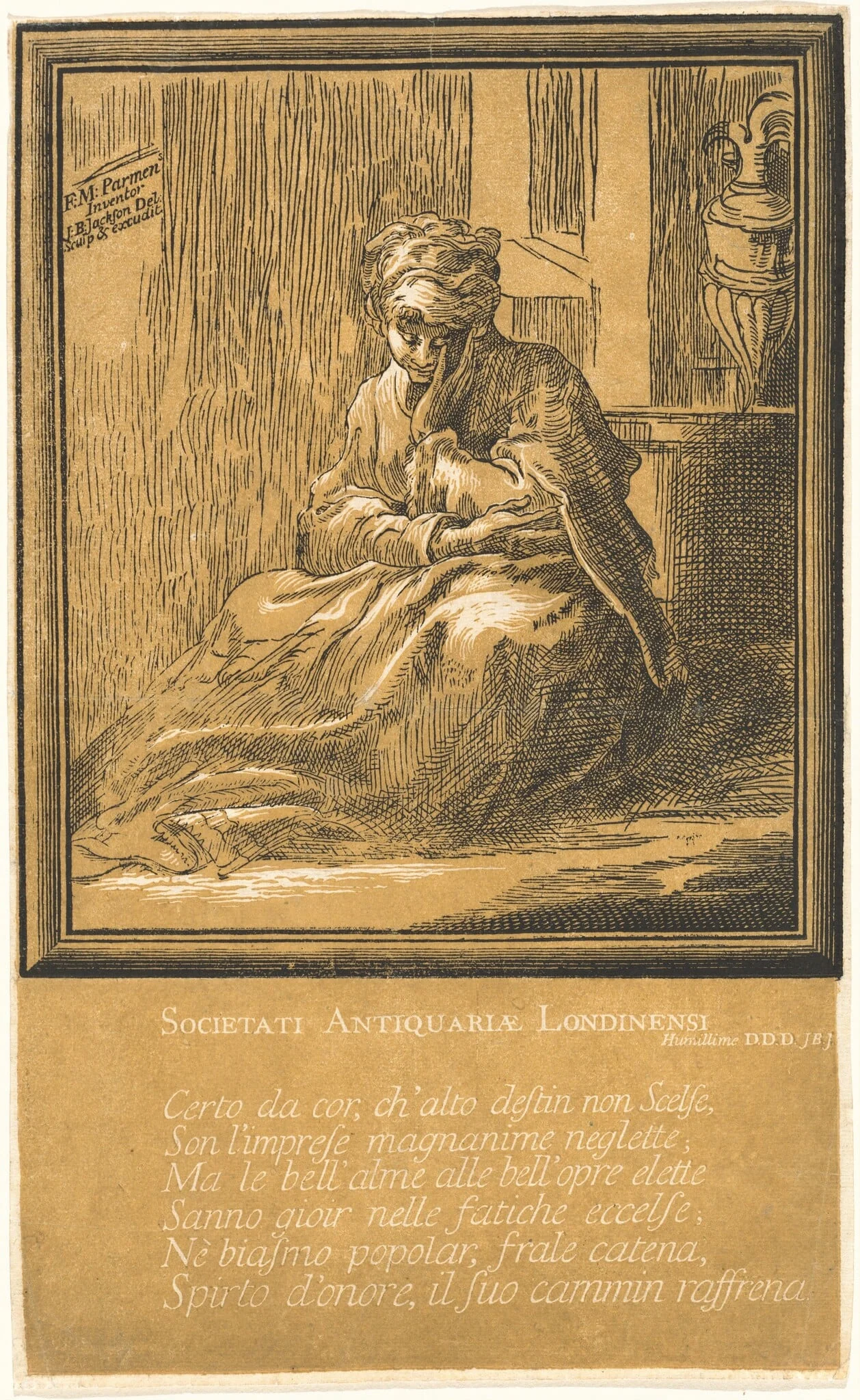 Woman Meditating, detail