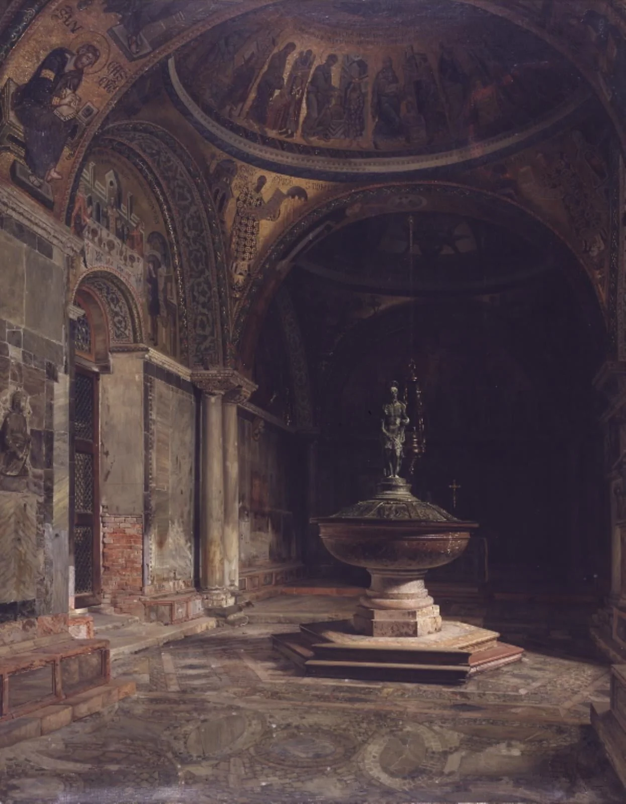 Det indre af Baptisteriet i Marcuskirken i Venedig, detail