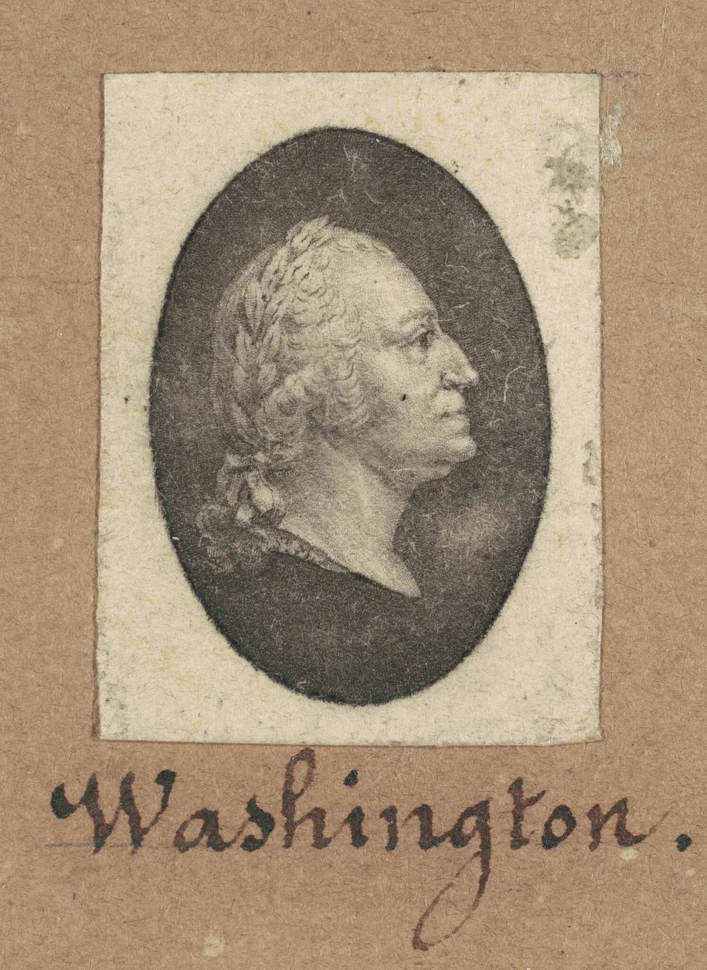 George Washington, by Charles B. J. Févret de Saint-Mémin, ink, 1800