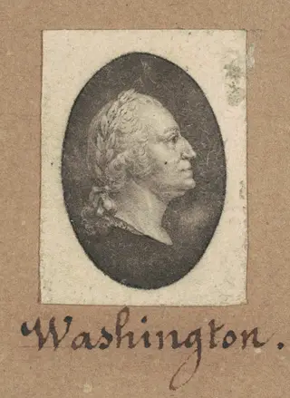 George Washington, by Charles B. J. Févret de Saint-Mémin, ink, 1800