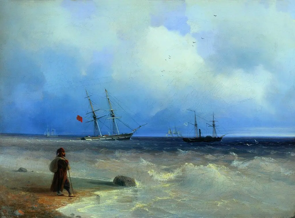 Coast, by Ivan Aivazovsky, oil, 1840