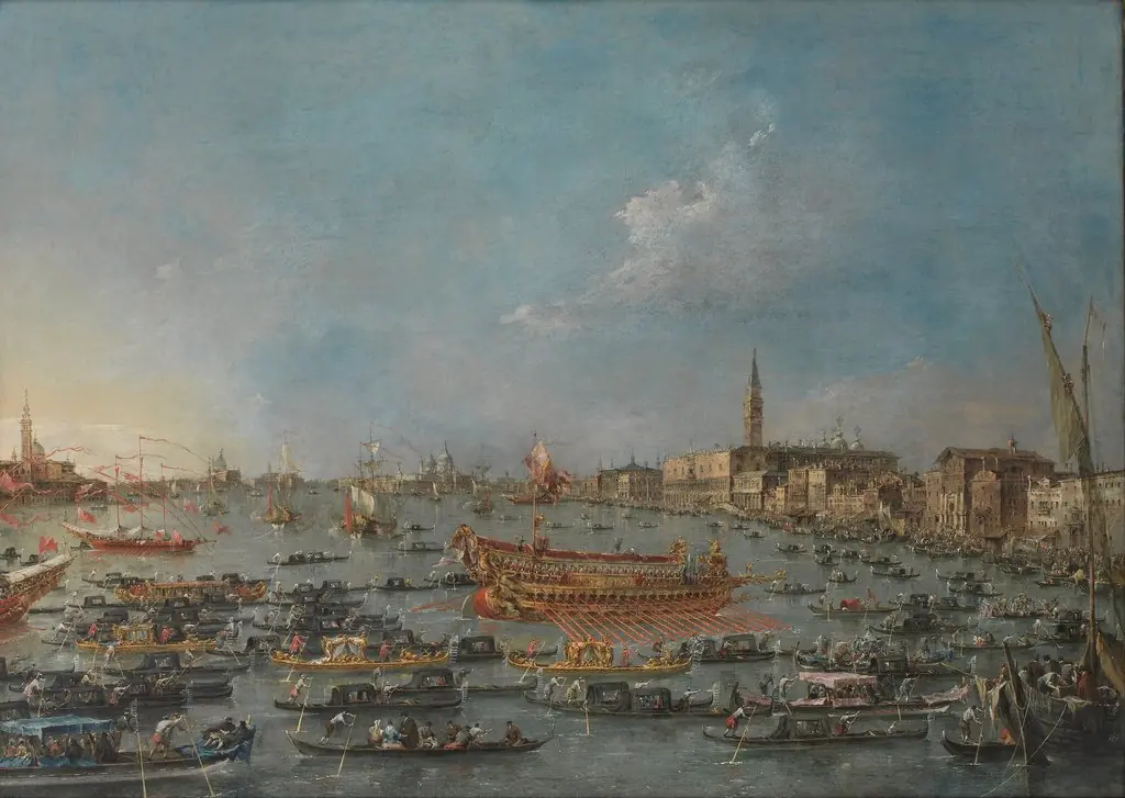 Bucintoro-festen i Venedig, by Francesco Guardi, oil, 1750