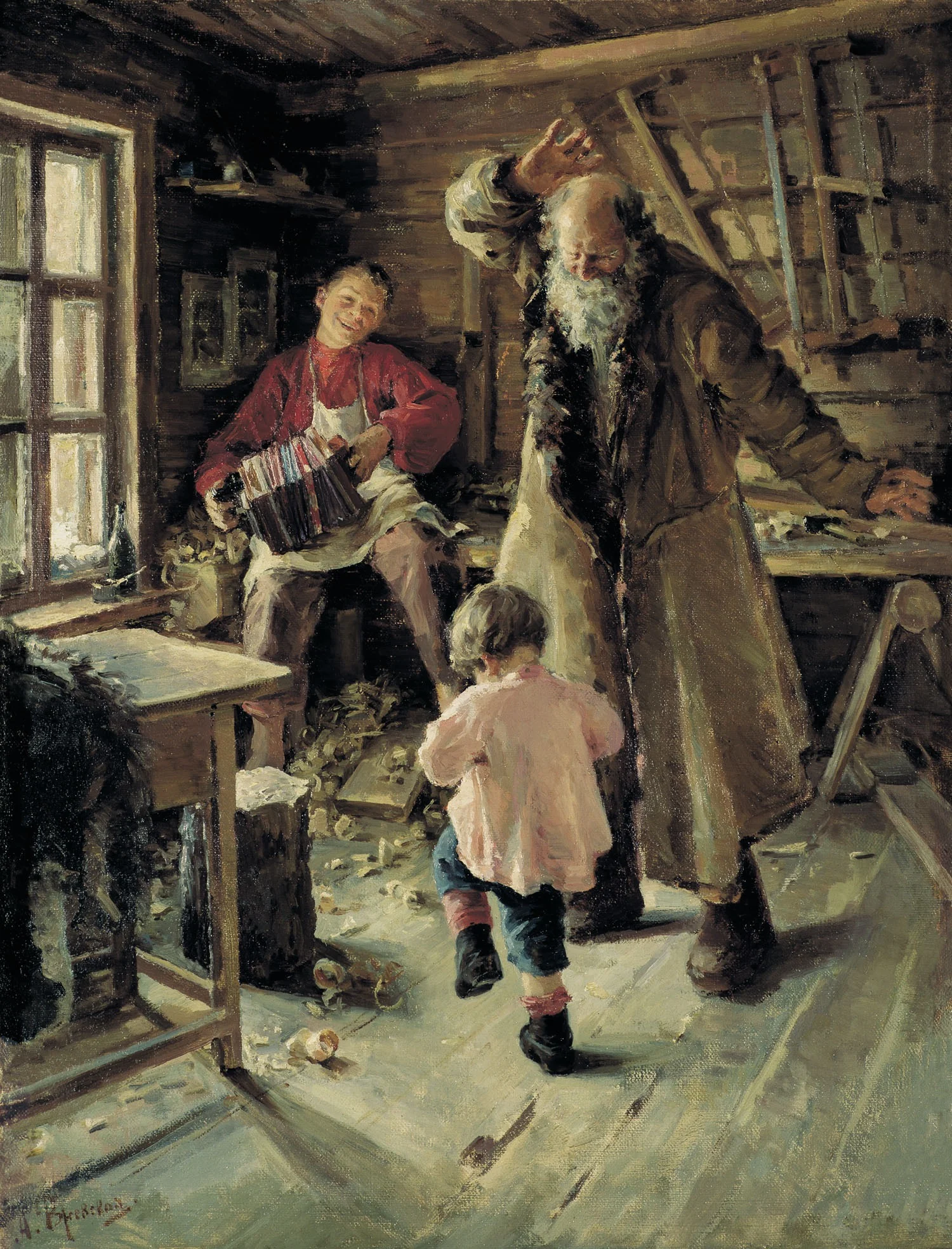 A Merry Moment, detail