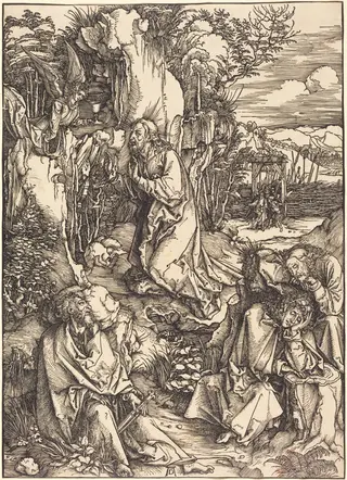 Christ on the Mount of Olives, by Albrecht Dürer, ink, 1498