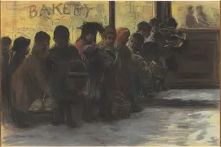Breadline, by George Luks, pastel, 1900