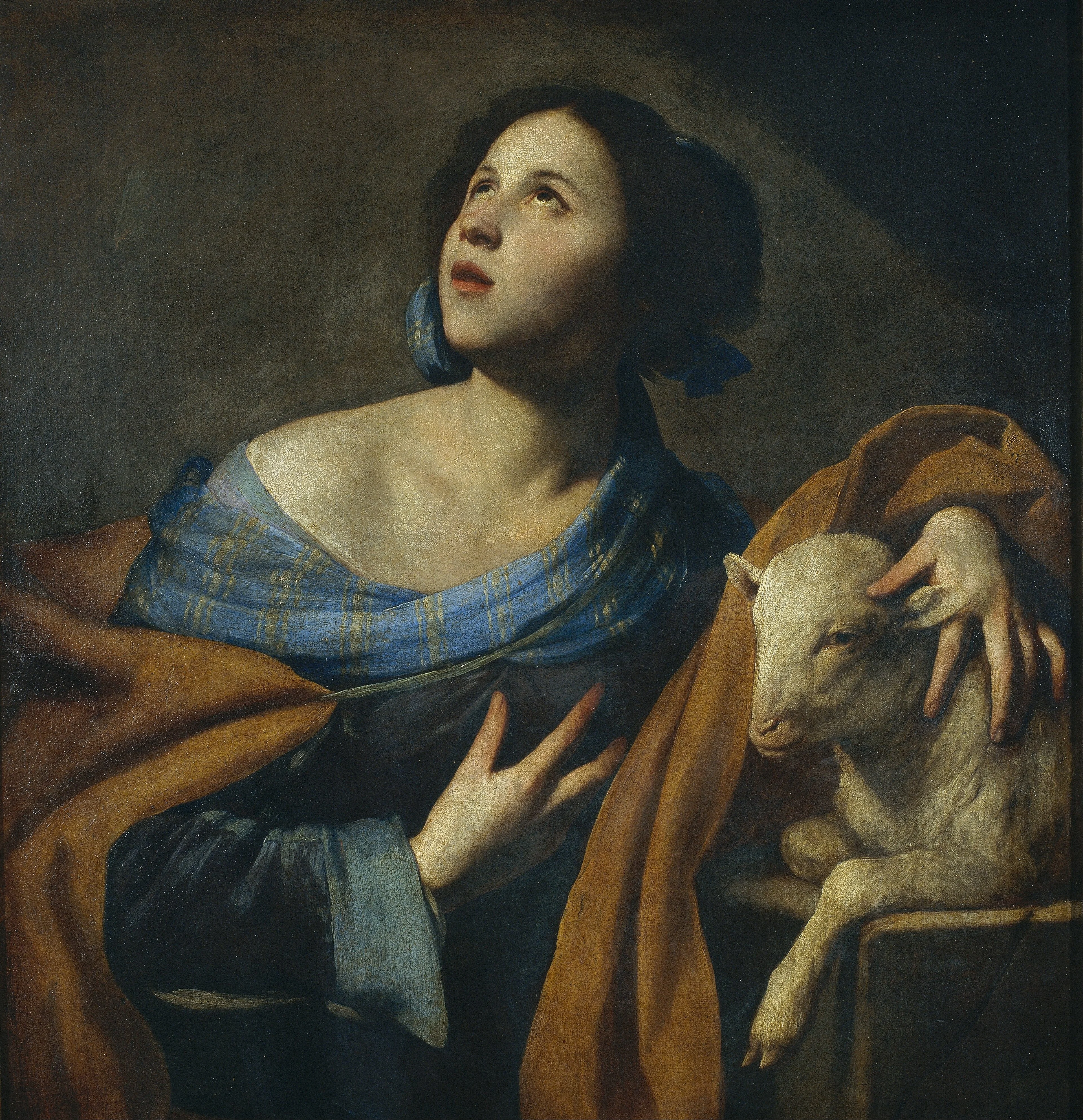 Saint Agnes, detail