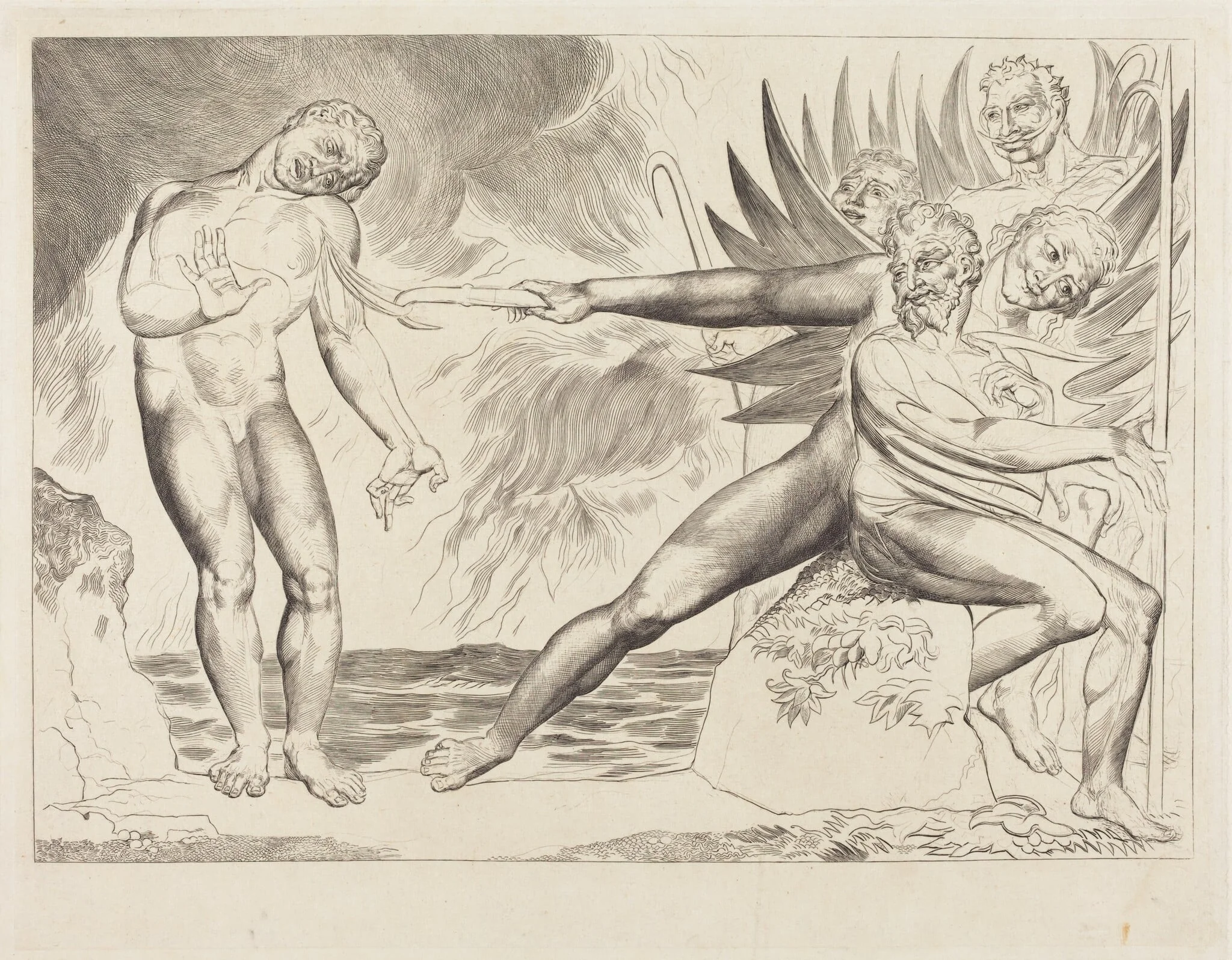 The Circle of the Corrupt Officials; the Devils Tormenting Ciampolo, detail