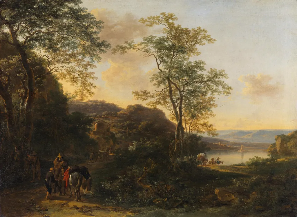 An Italian Landscape, by Jan Both, oil, 1640