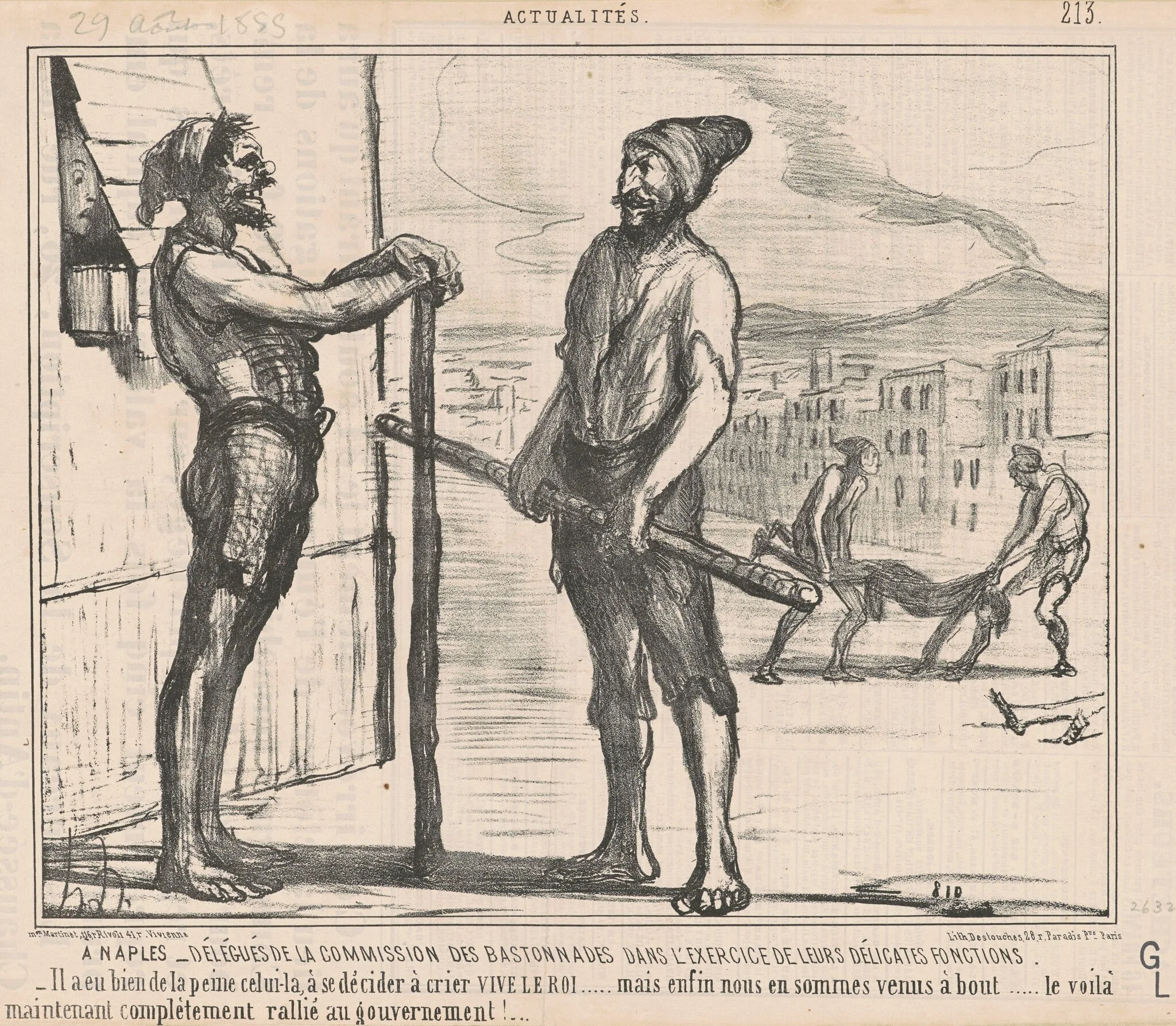 A Naples: Délégués de la commission ..., detail