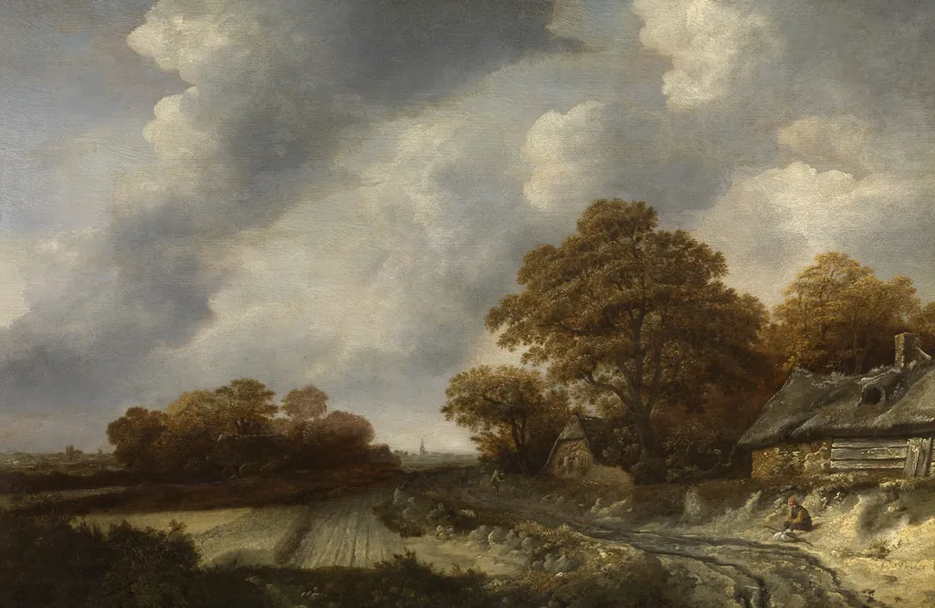 Landscape, by Cornelis Gerritsz Decker, oil, 1663