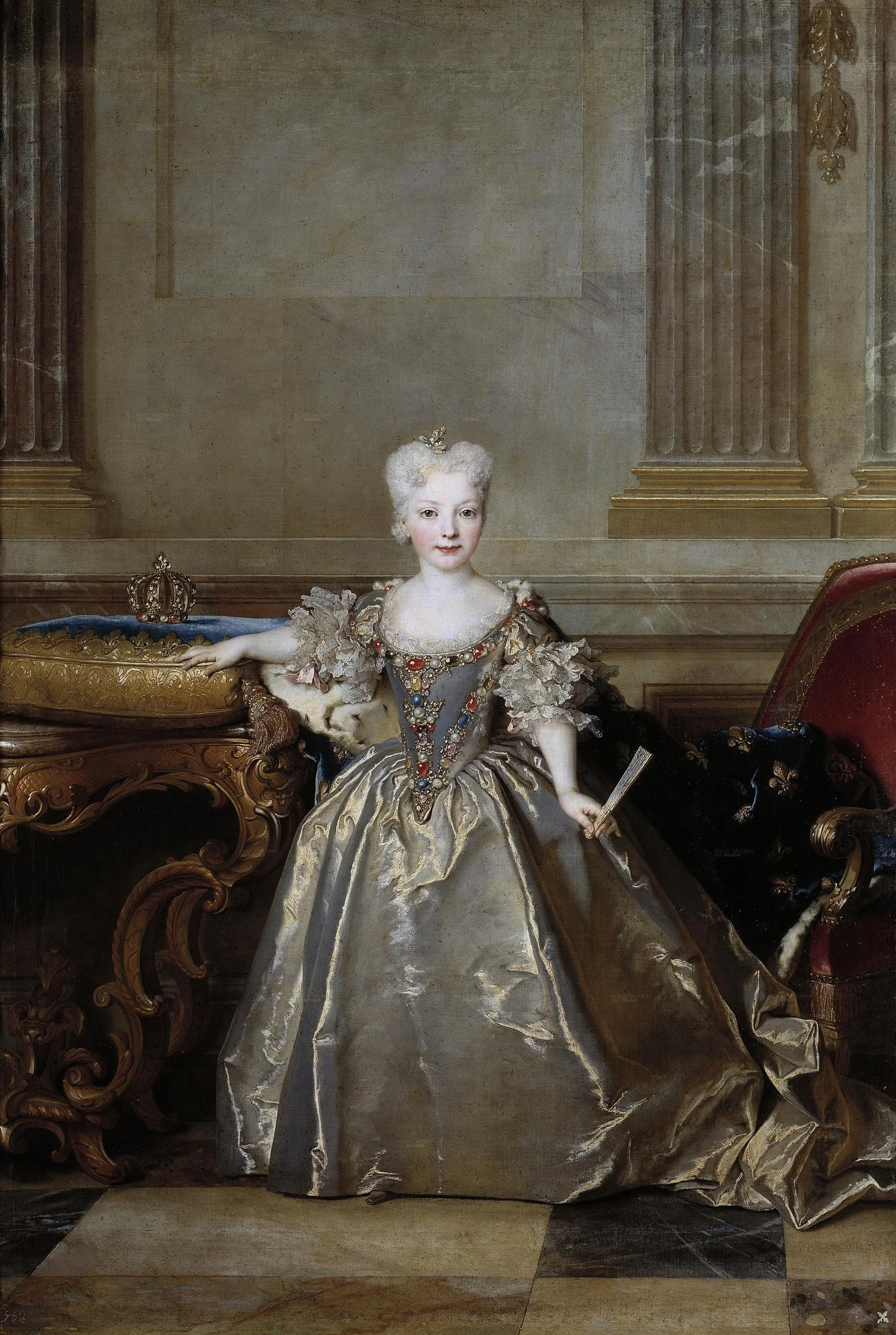 María Ana Victoria de Borbón y Farnesio, detail