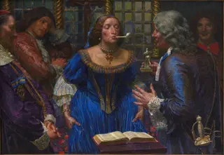 Queen Christina in Palazzo Corsini, by Kristian Zahrtmann, oil, 1908