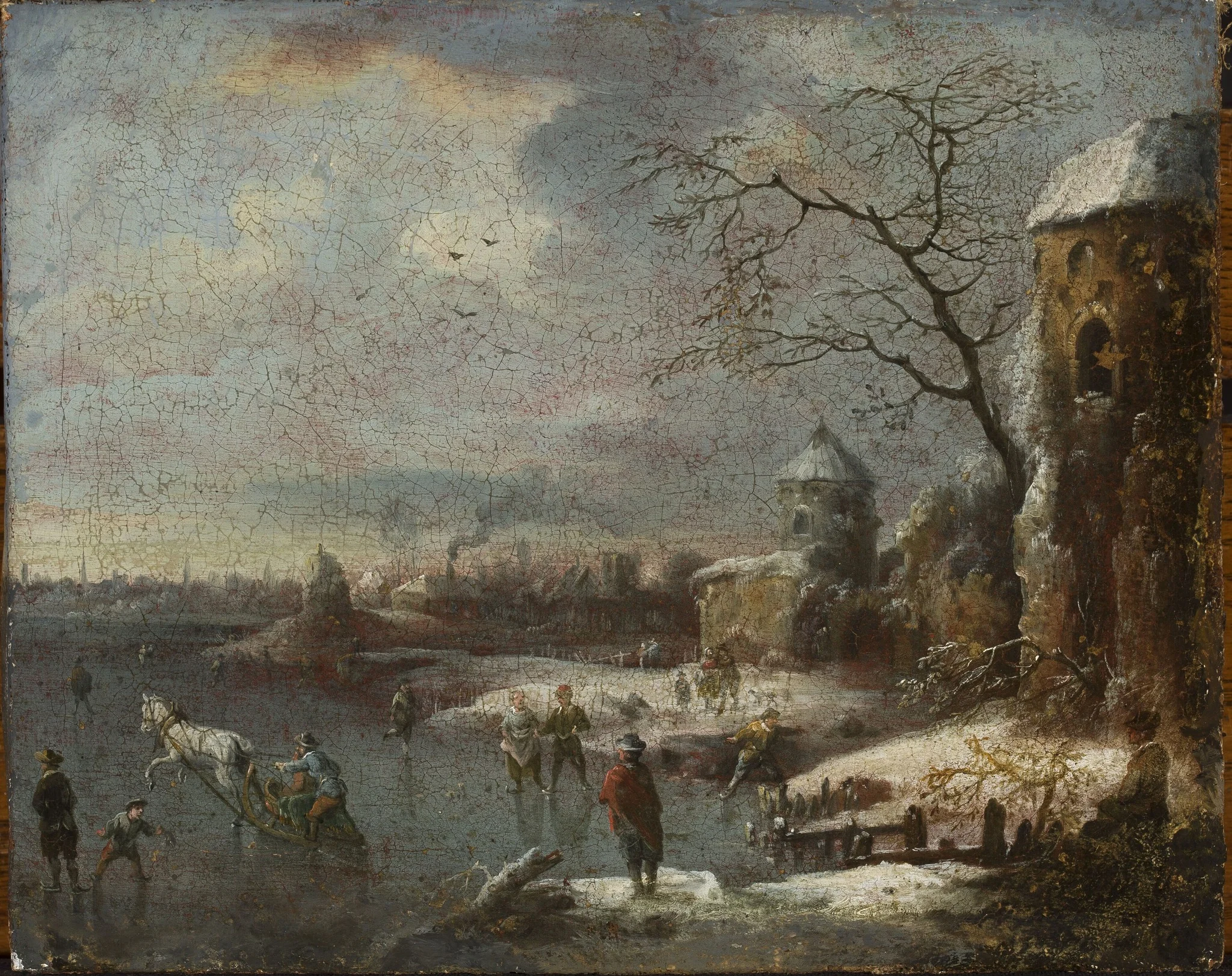 Winter landscape, detail