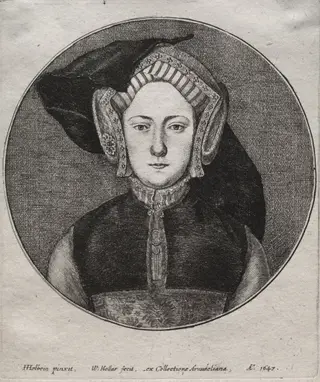 Catherine of Aragon, by Wenceslaus Hollar, 1647