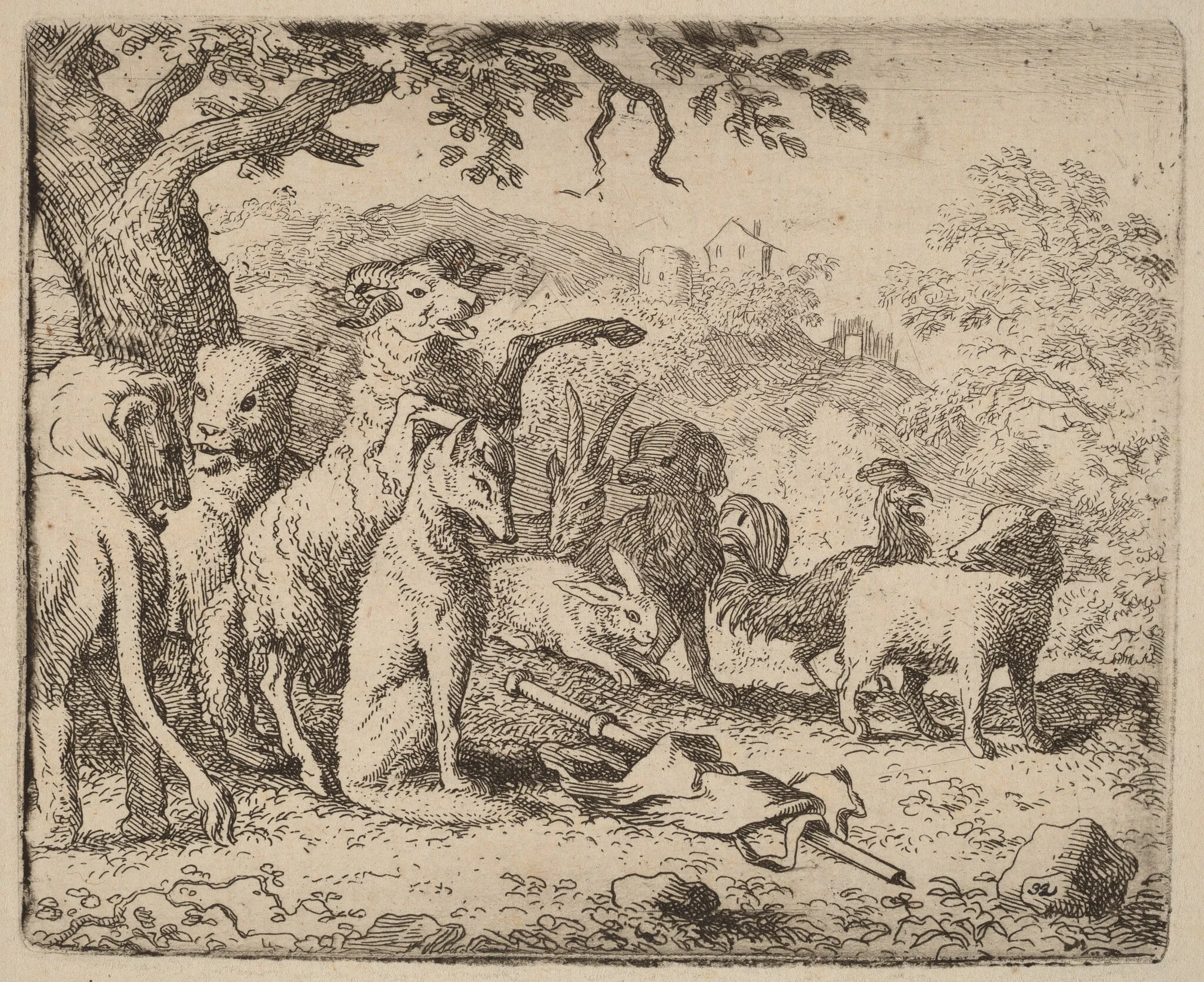 The Ram Blesses Reynard, detail