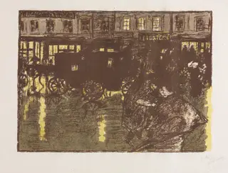 Street at Evening in the Rain, by Pierre Bonnard, 1899