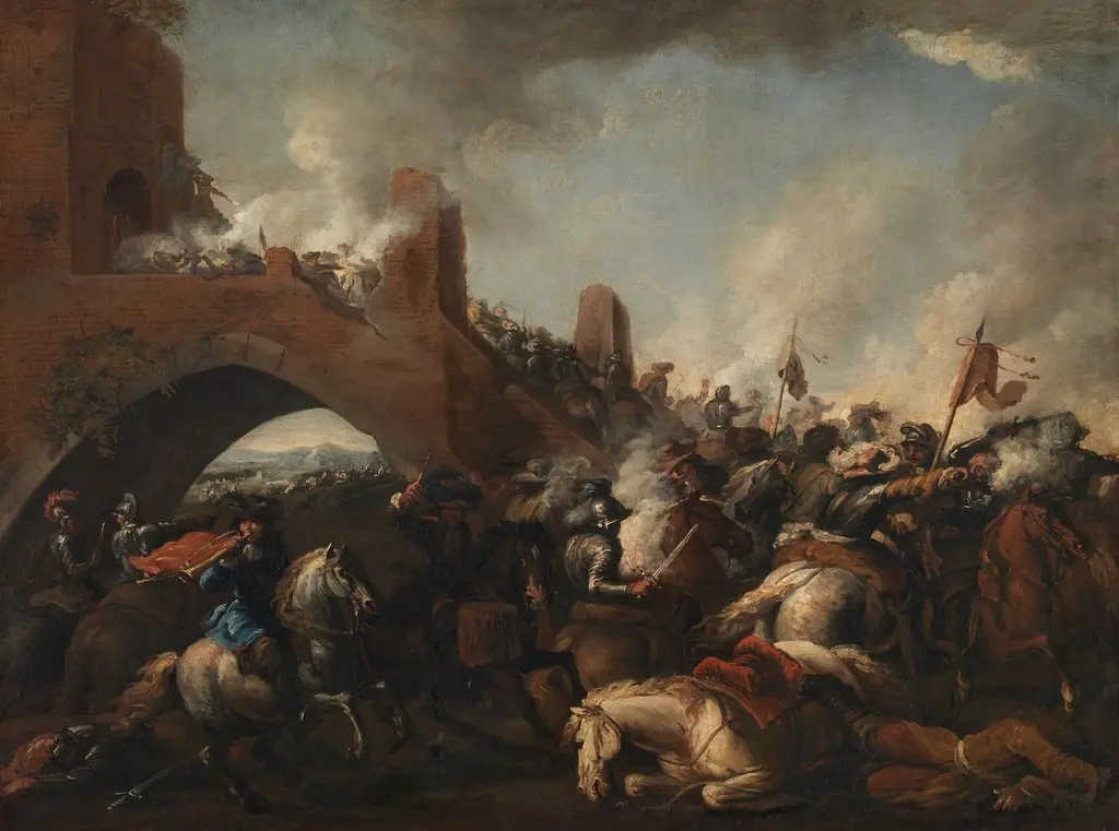 Storming of a castle, by Jacques Courtois, unspecified, 1648