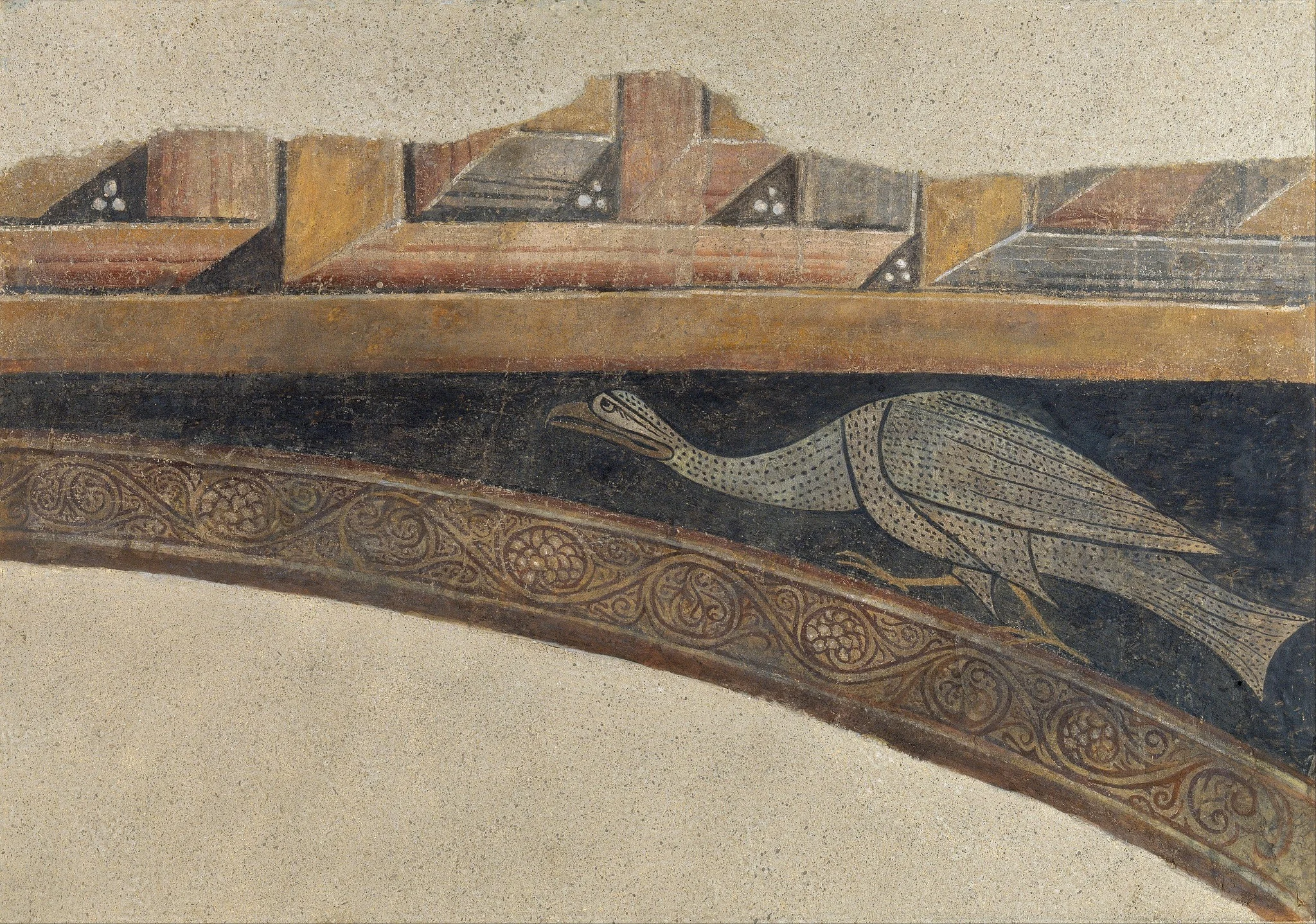 Border and bird from Arlanza, detail