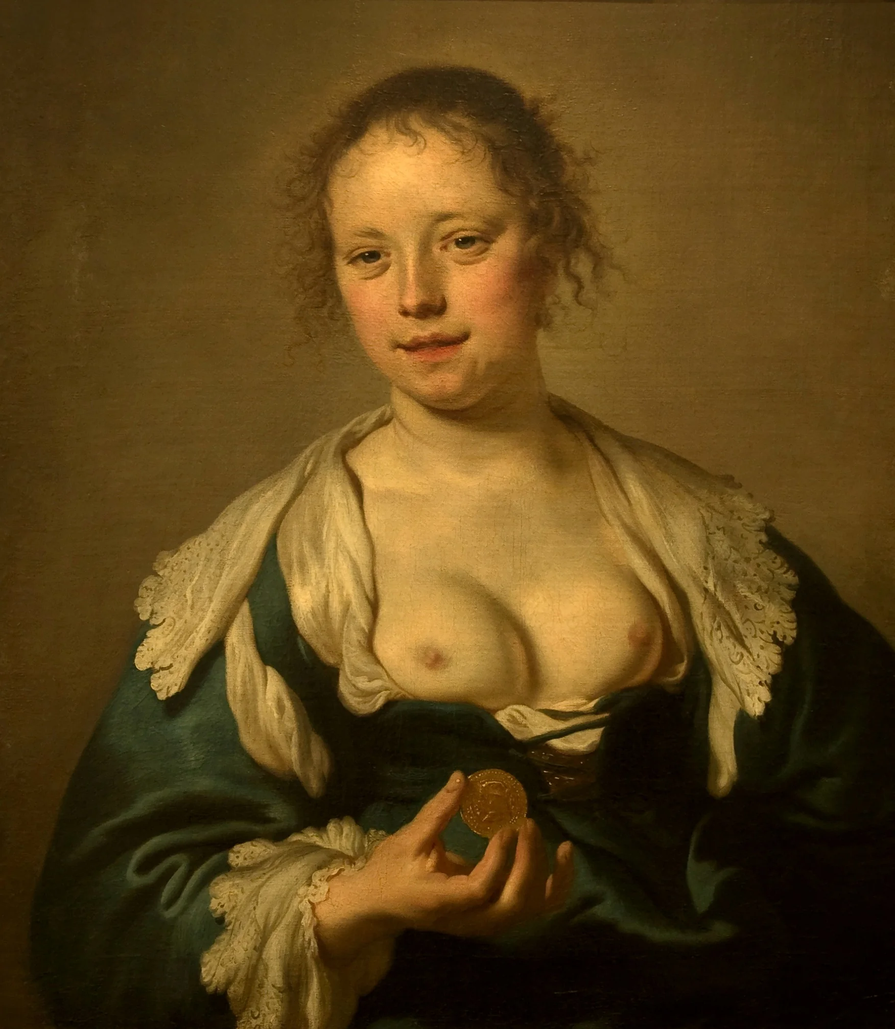 Courtesan by Jacob Adriaensz. Backer, Museu Nacional de Arte Antiga, detail