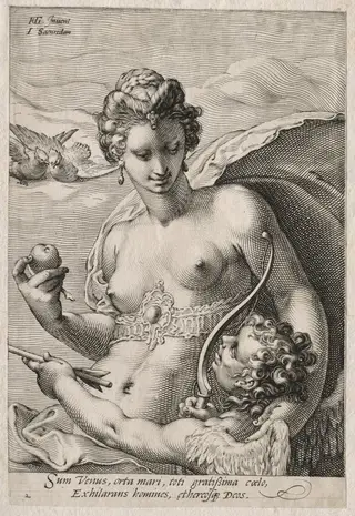 Venus and Cupid, by Jan Pietersz Saenredam, 1595