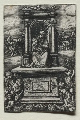 The Beautiful Virgin of Ratisbon on an Altar, by Albrecht Altdorfer, 1520