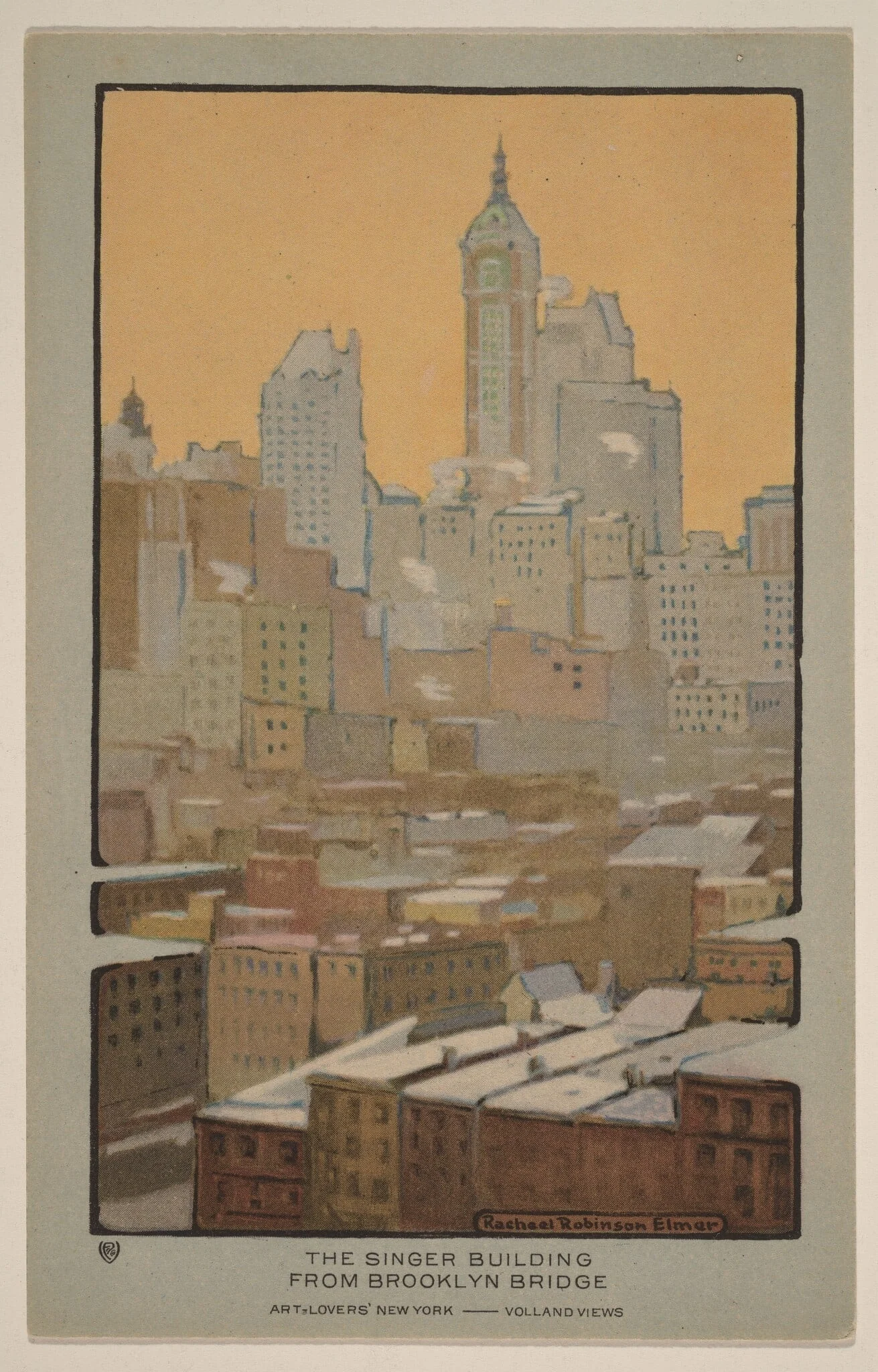 The Singer Building from Brooklyn Bridge, detail