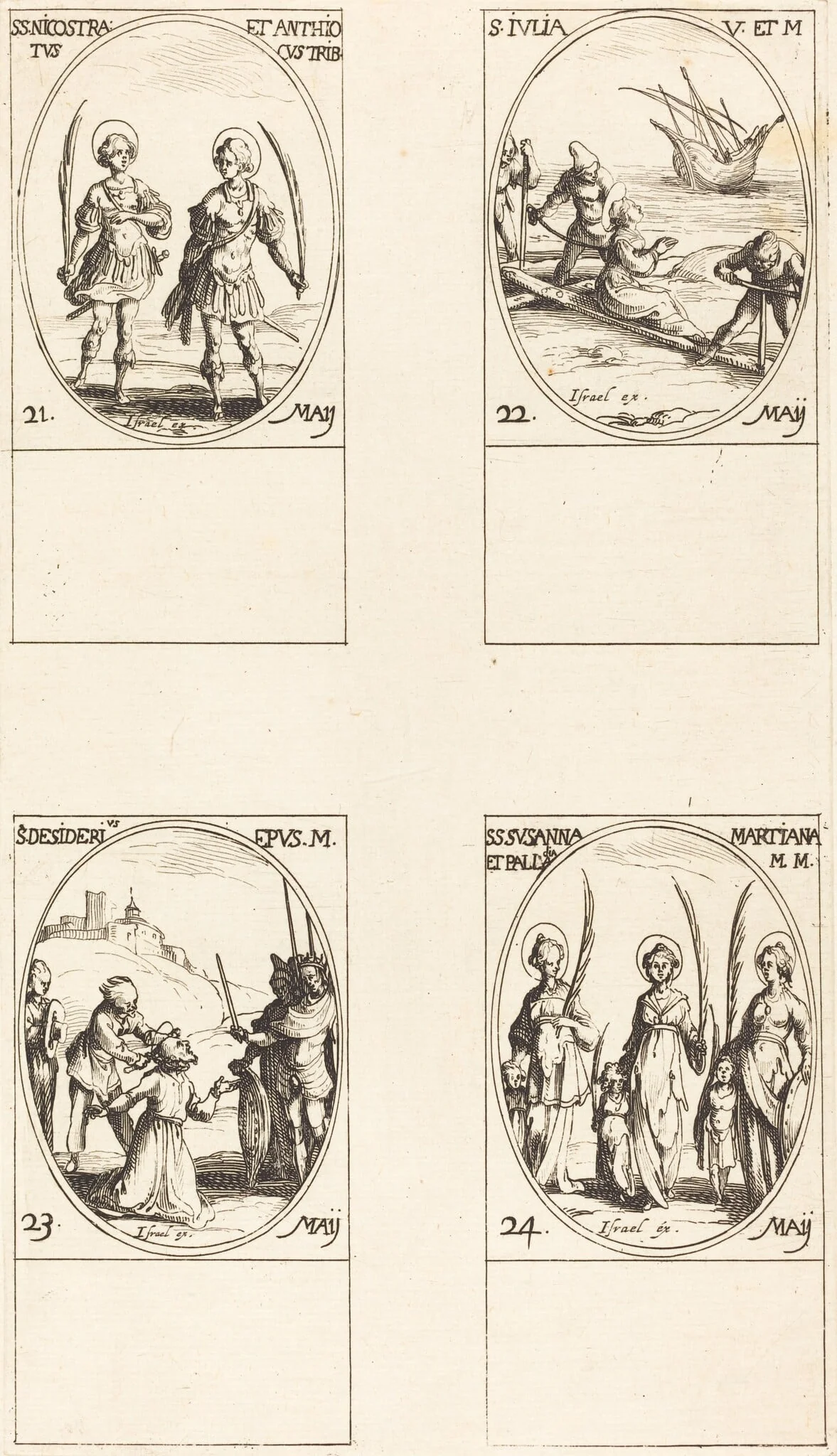 Sts. Nicostratus and Anthiocus; St. Julia; St. Desiderius; Sts. Susanna, Palladia, and Martiana, detail