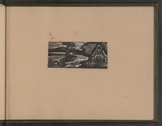 'Sabrina's silvery flood', by William Blake, ink, 1821