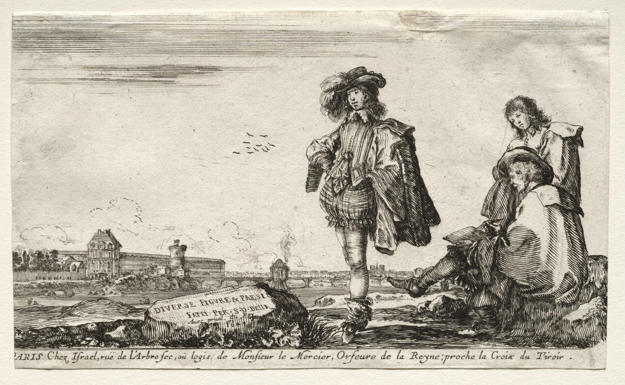 Various Figures and Landscapes, detail