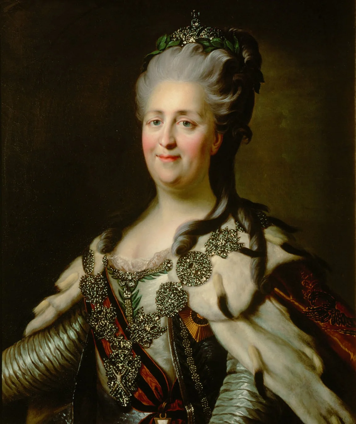Portrait of Catherine II of Russia (1729-1796), detail