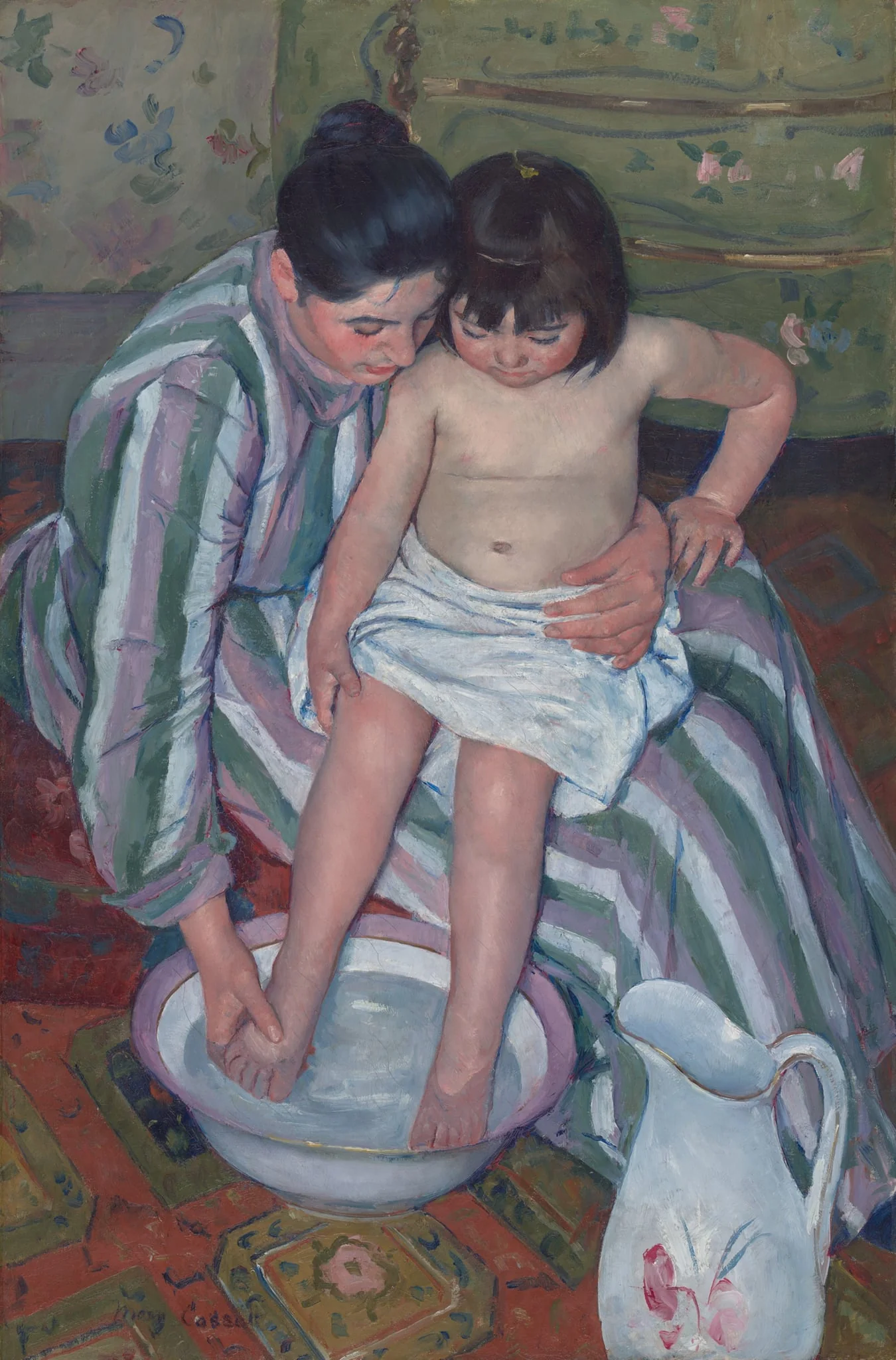 The Child's Bath, detail