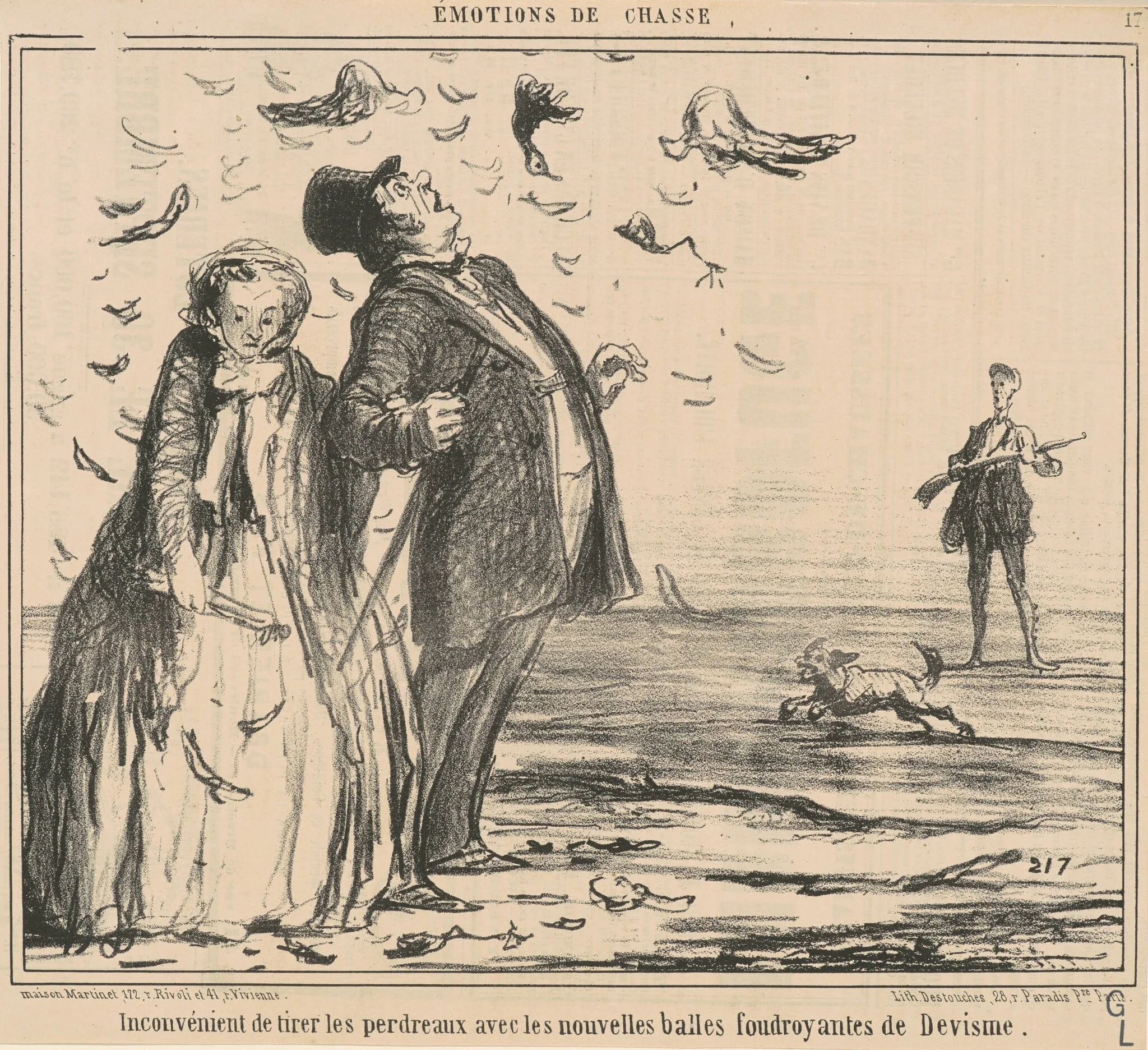 In convénient de tirer les perdreaux ..., detail
