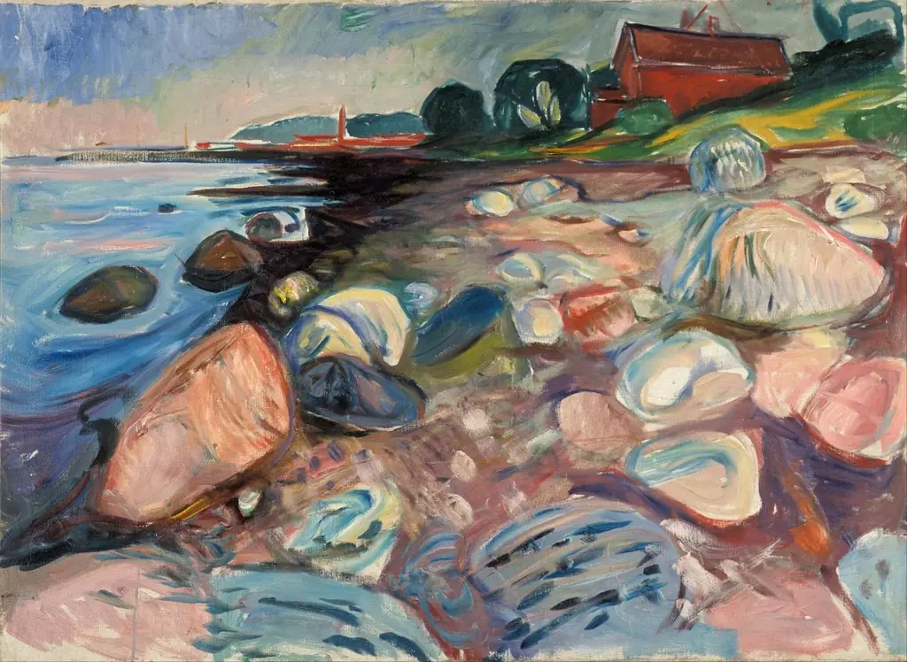 Beach, by Edvard Munch, oil, 1904