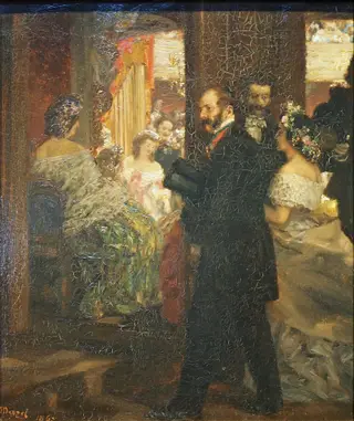 At the Opera, by Adolph Menzel, unspecified, 1862