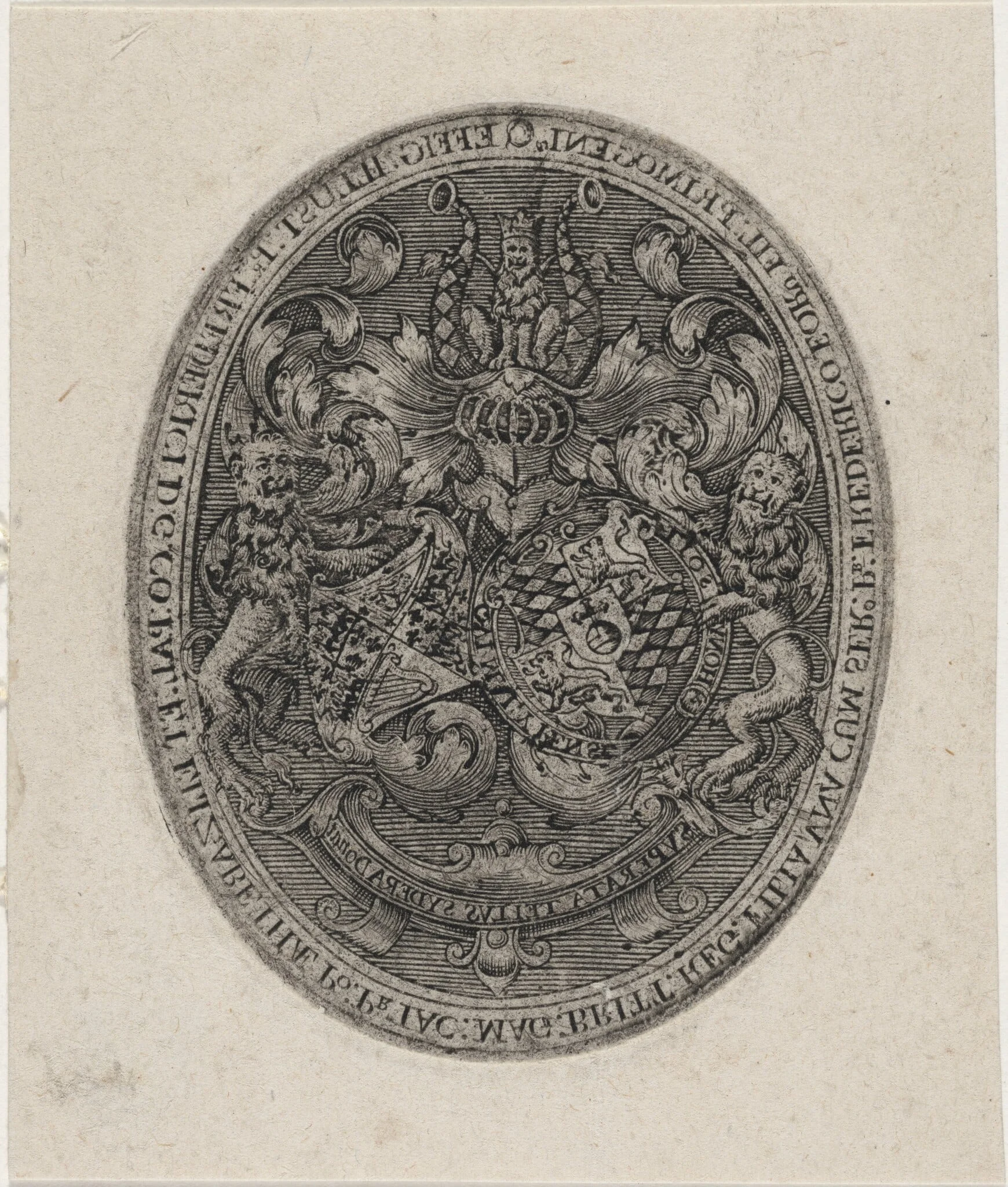 Shields of Frederick V, Elizabeth, and Prince Frederick Henry, detail