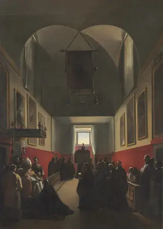 Homage to a Bishop, by François Marius Granet, unspecified, 1839