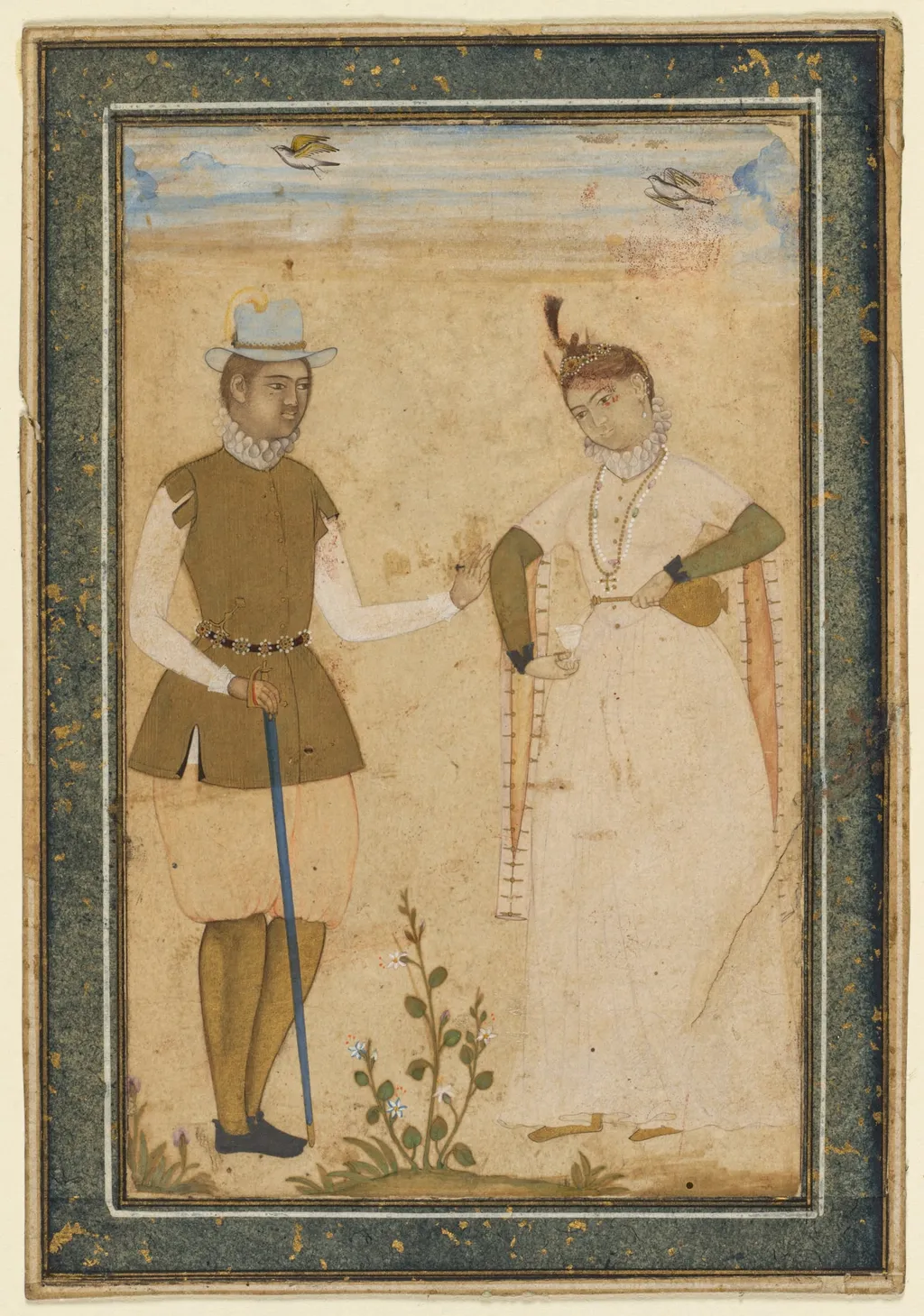 A European Couple, by the "Bodleian Painter" Ali Riza, unspecified, 1618