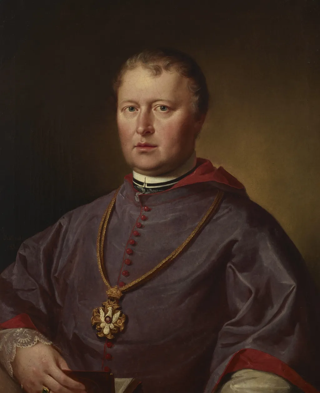 Portrait of Rev. Jan Szafrański, by Marcin Jabłoński, oil, 1838