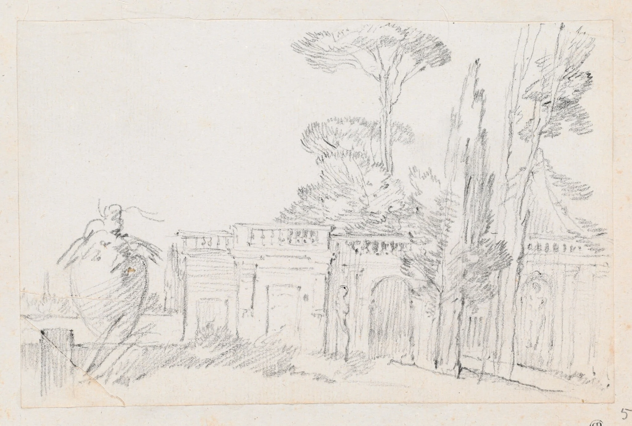 Gardens of an Italian Villa, detail